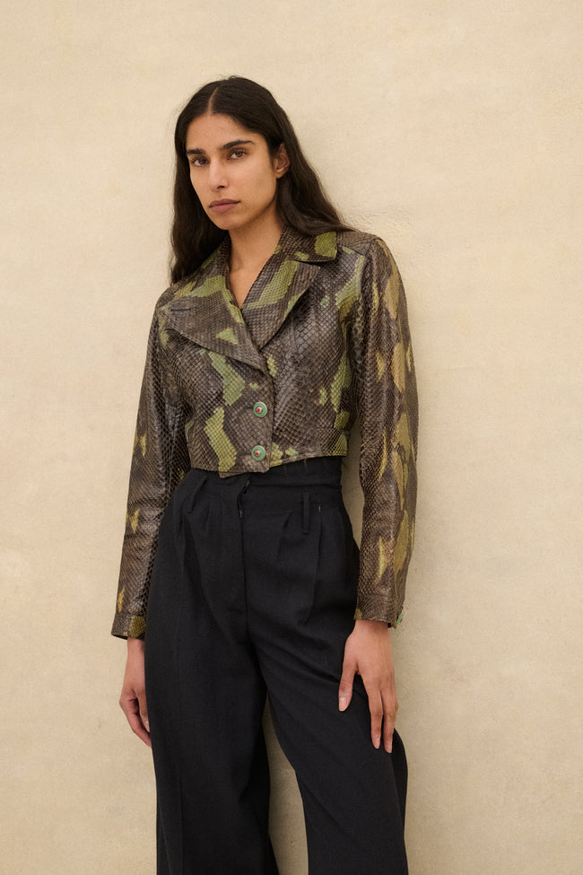 AW 1991 Alaia Python Coat - Desert Vintage