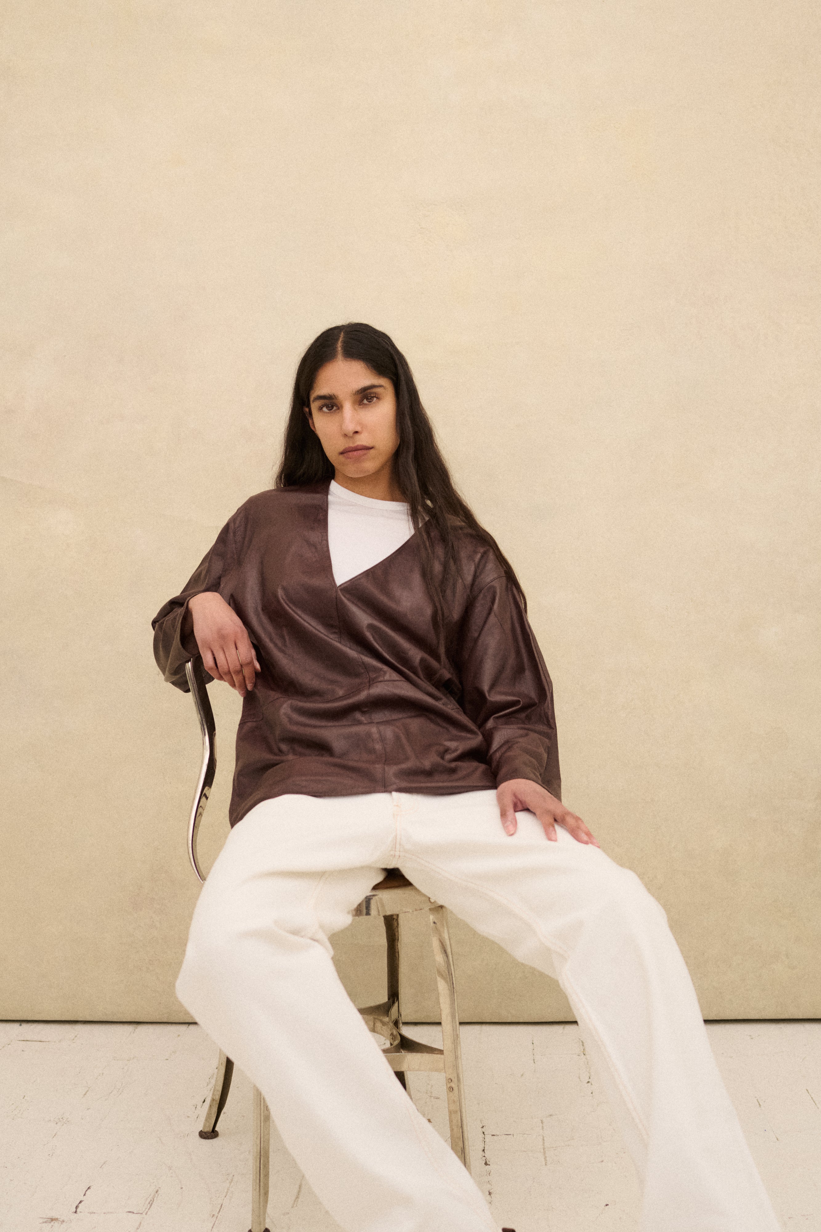 Calvin Klein Leather Top - Desert Vintage