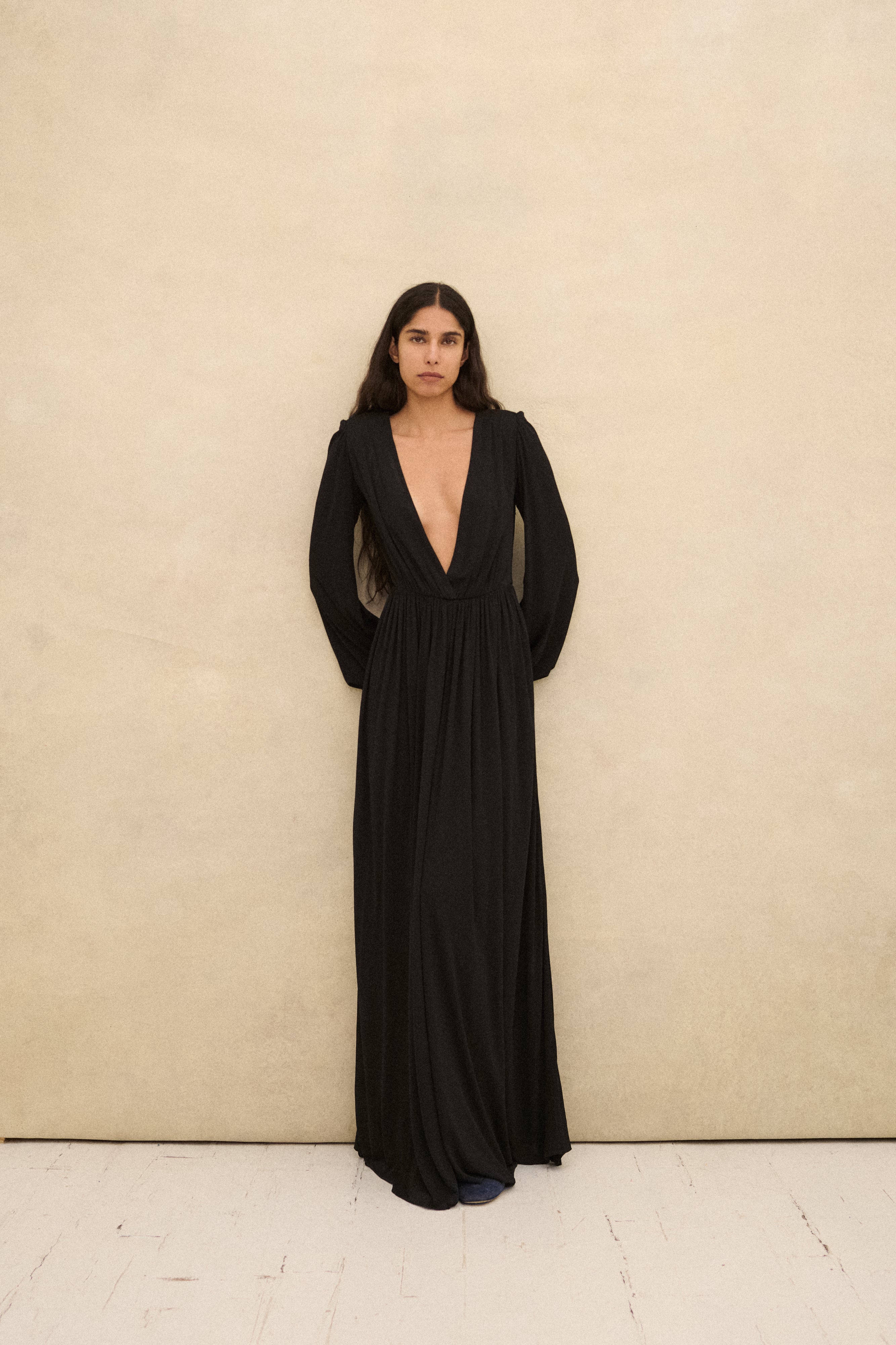 Ysl Black Jersey Gown - Desert Vintage