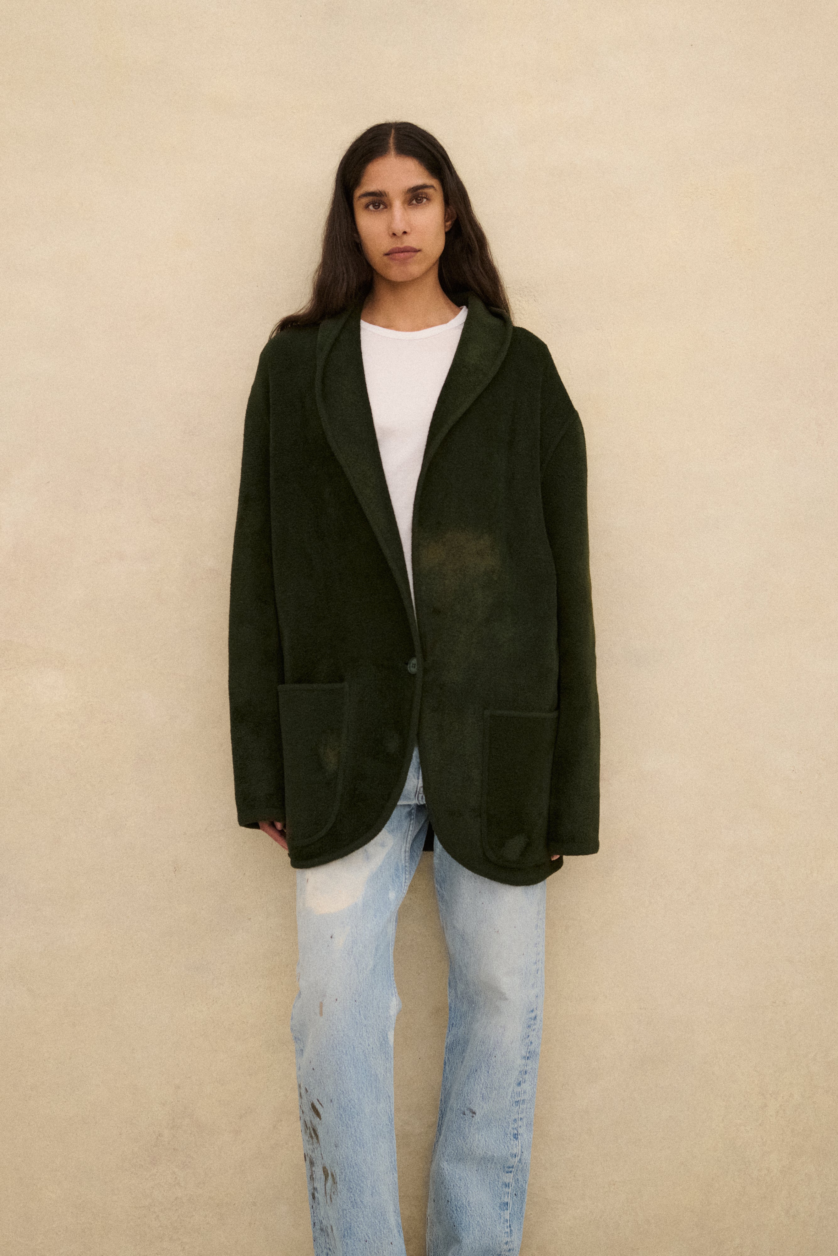 Alaia Green Chenille Coat - Desert Vintage