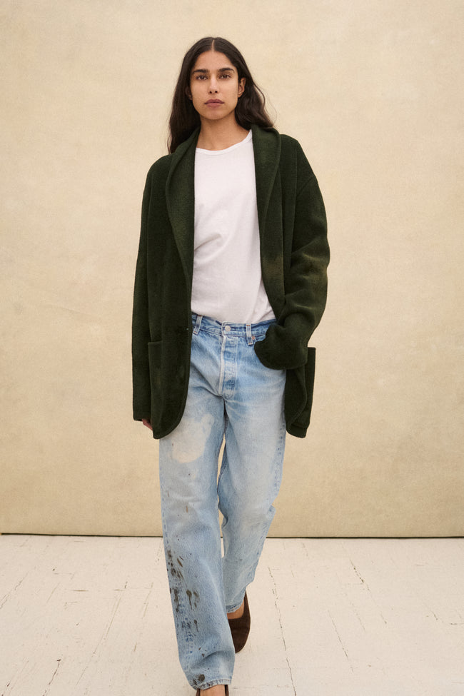 Alaia Green Chenille Coat - Desert Vintage