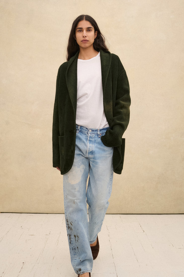 Alaia Green Chenille Coat - Desert Vintage