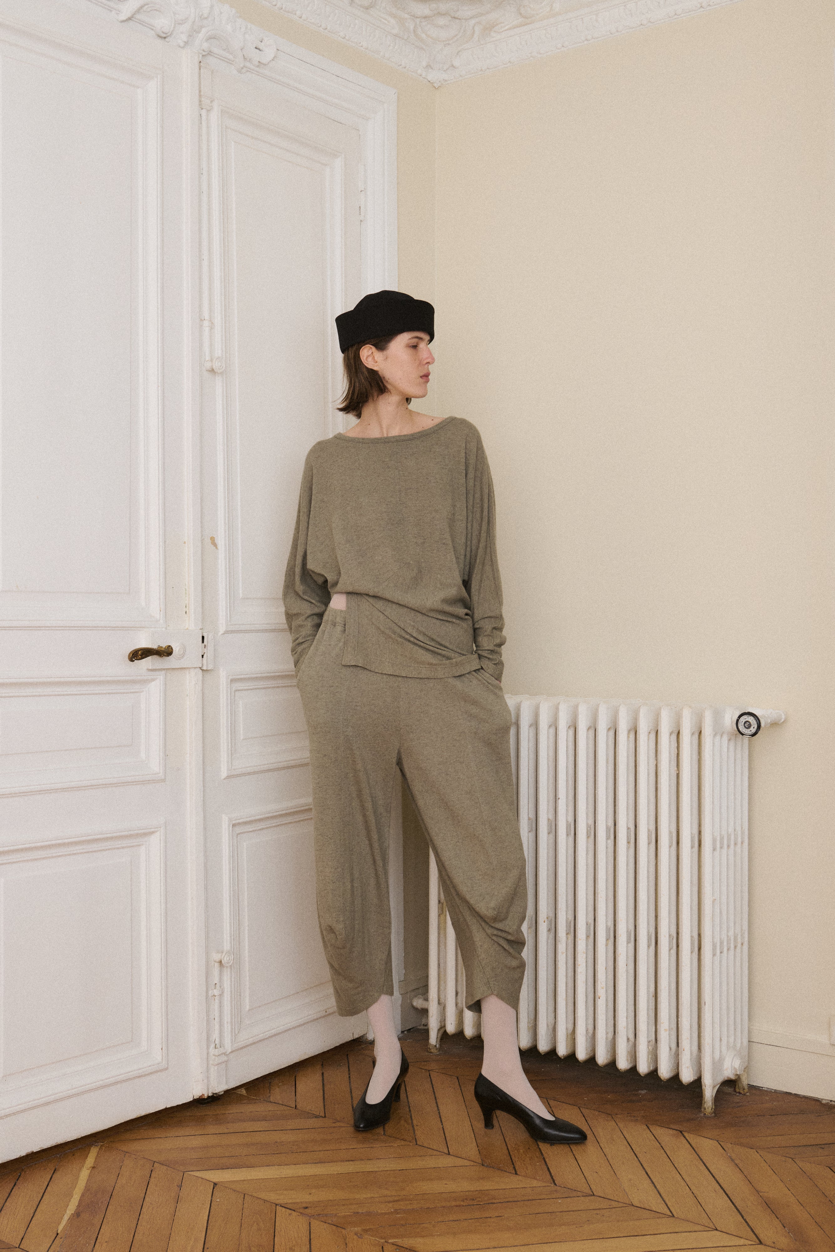 Issey Miyake Ecru Ensemble - Desert Vintage
