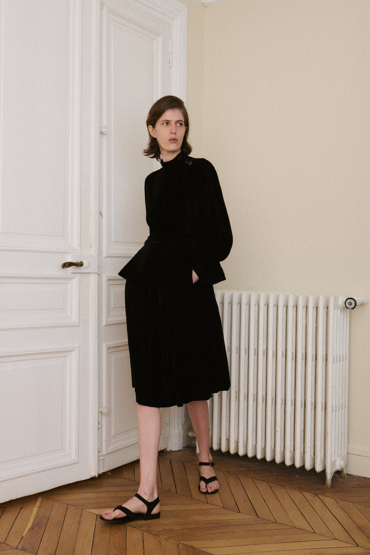 Valentino Black Velvet Skirt - Desert Vintage
