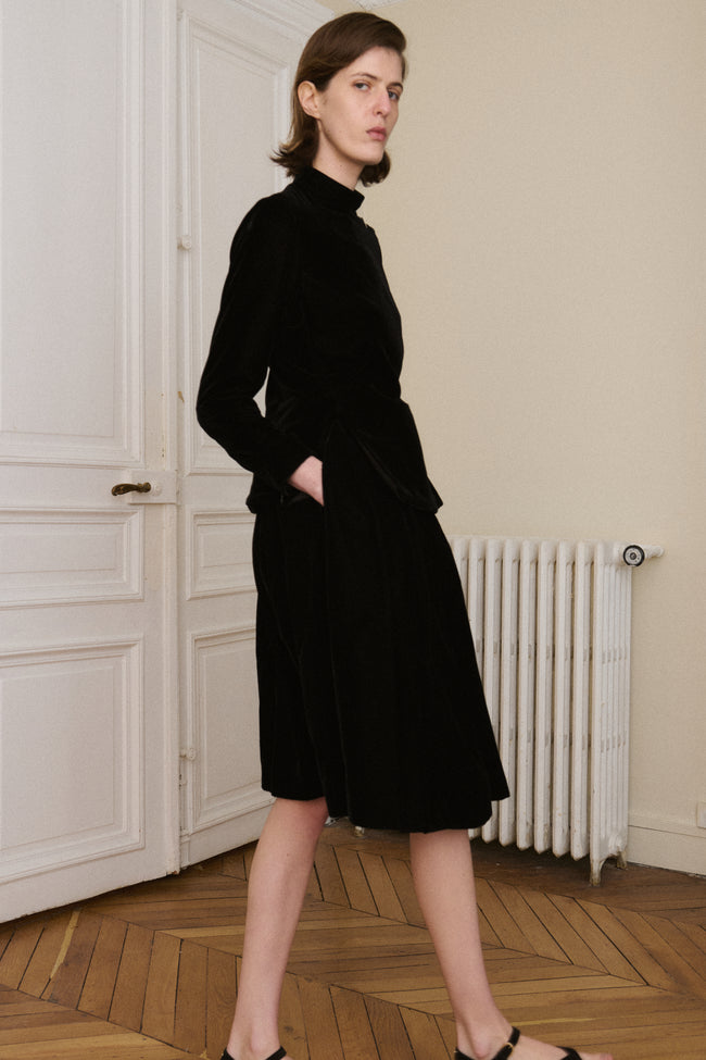 Valentino Black Velvet Skirt - Desert Vintage