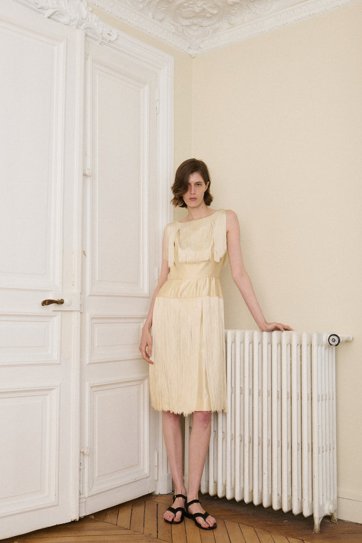 1950s Silk Fringe Dress - Desert Vintage