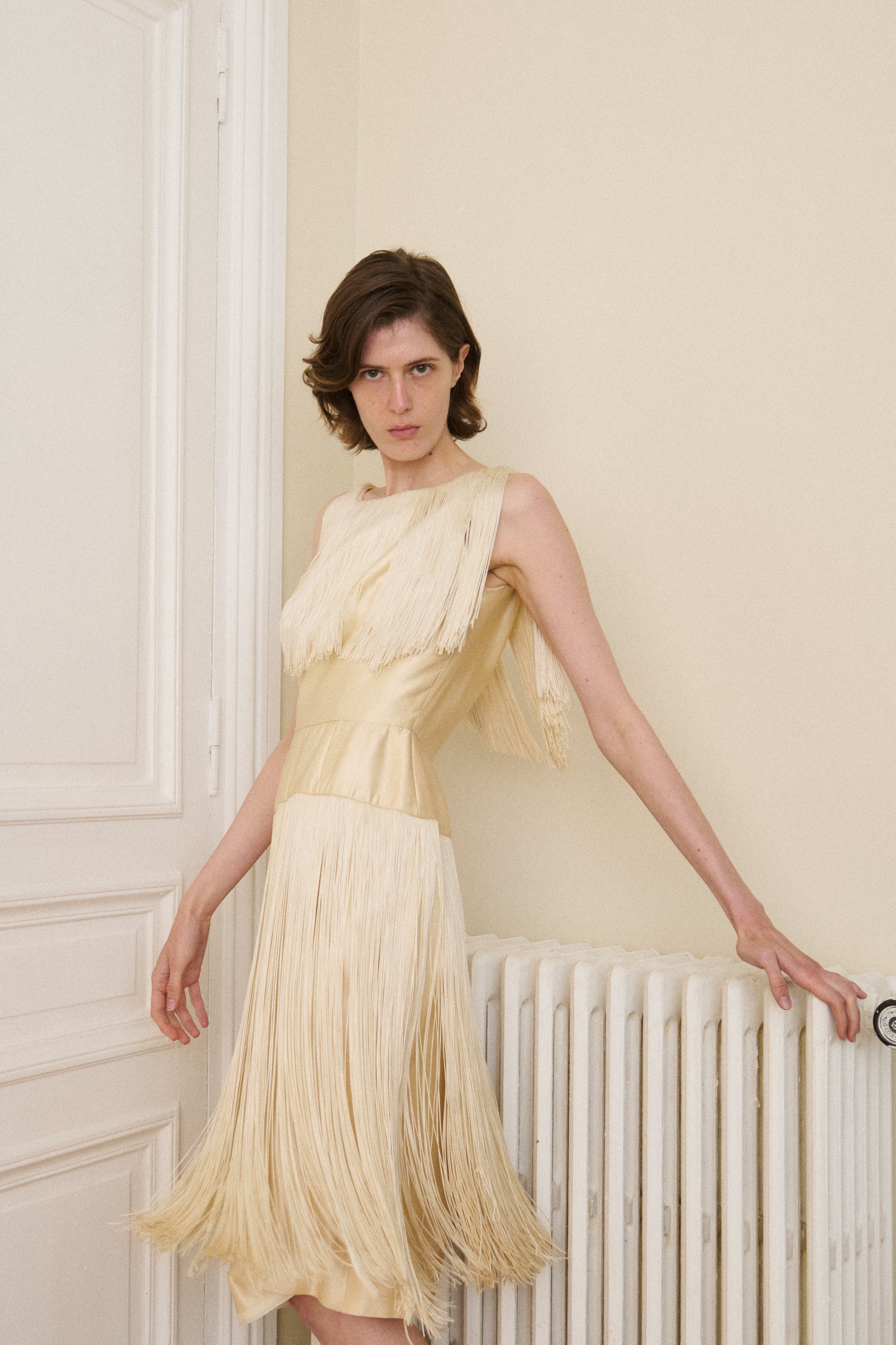 1950s Silk Fringe Dress - Desert Vintage