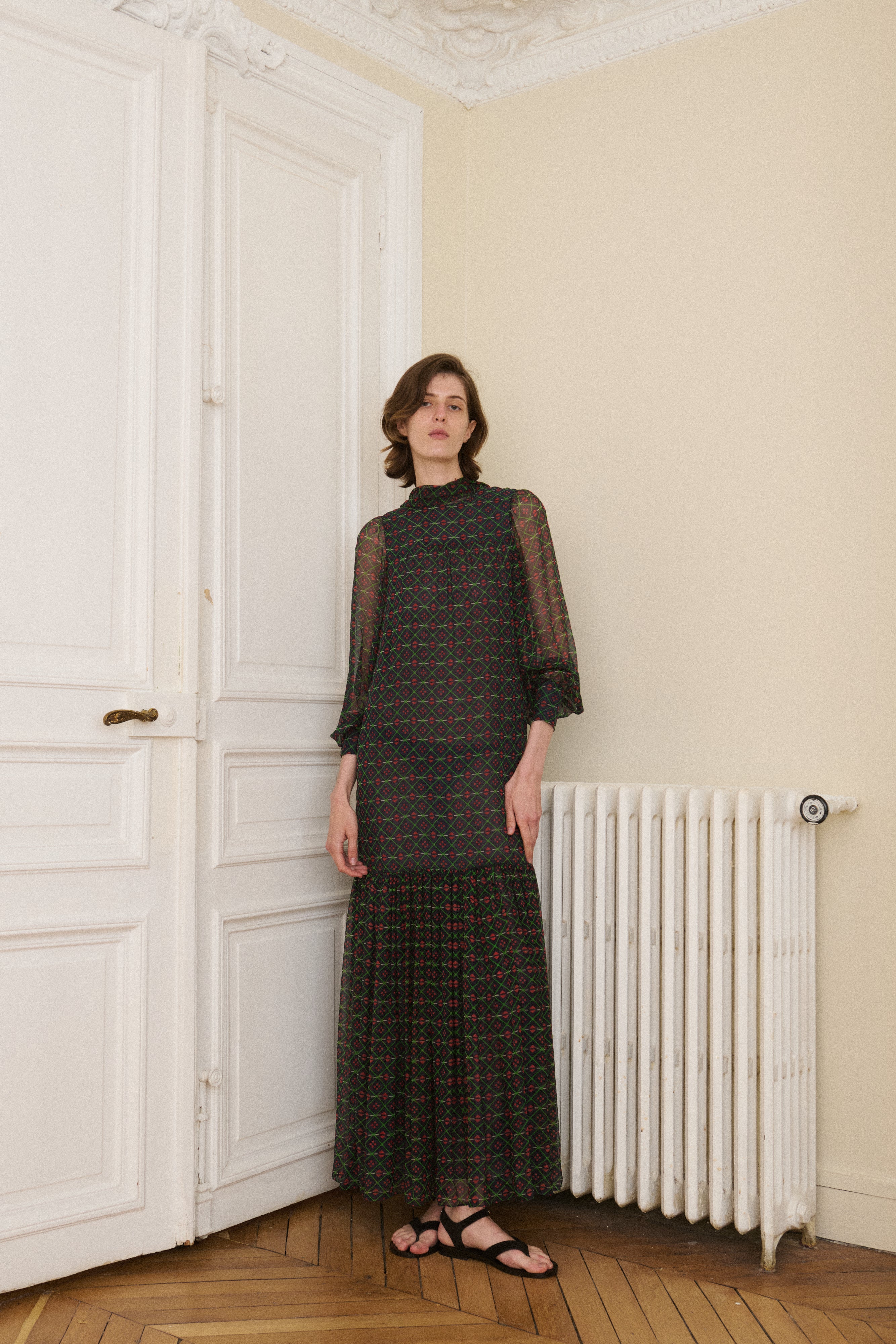 *Oscar de la Renta Chiffon Dress - Desert Vintage