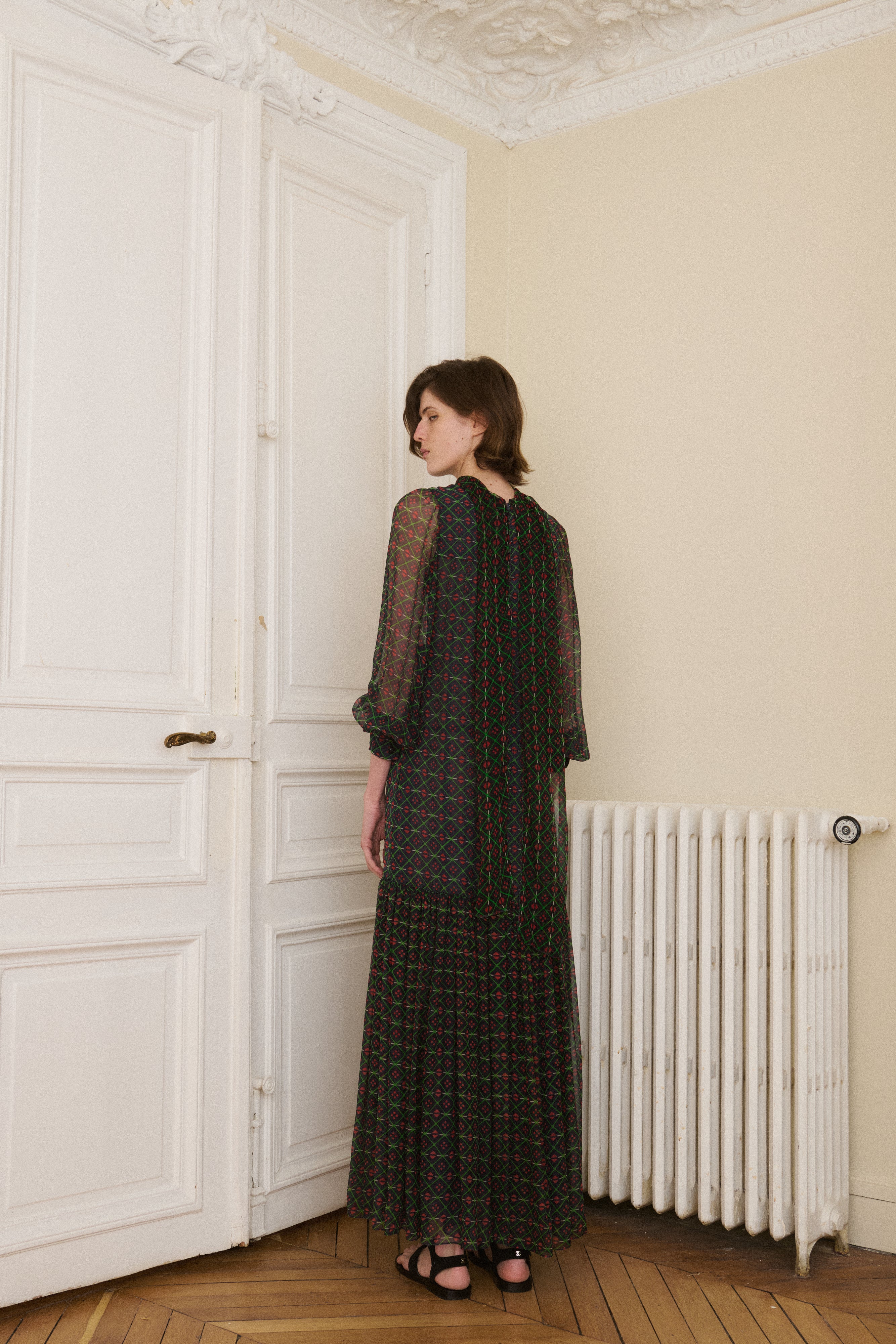 *Oscar de la Renta Chiffon Dress - Desert Vintage