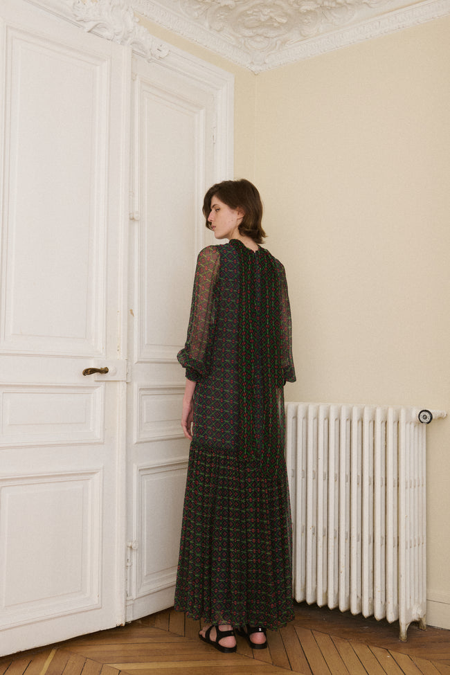 *Oscar de la Renta Chiffon Dress - Desert Vintage