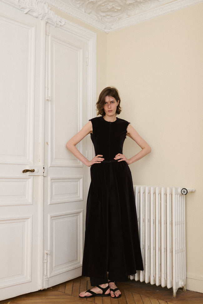 Dries Van Noten Purple Velvet Dress - Desert Vintage