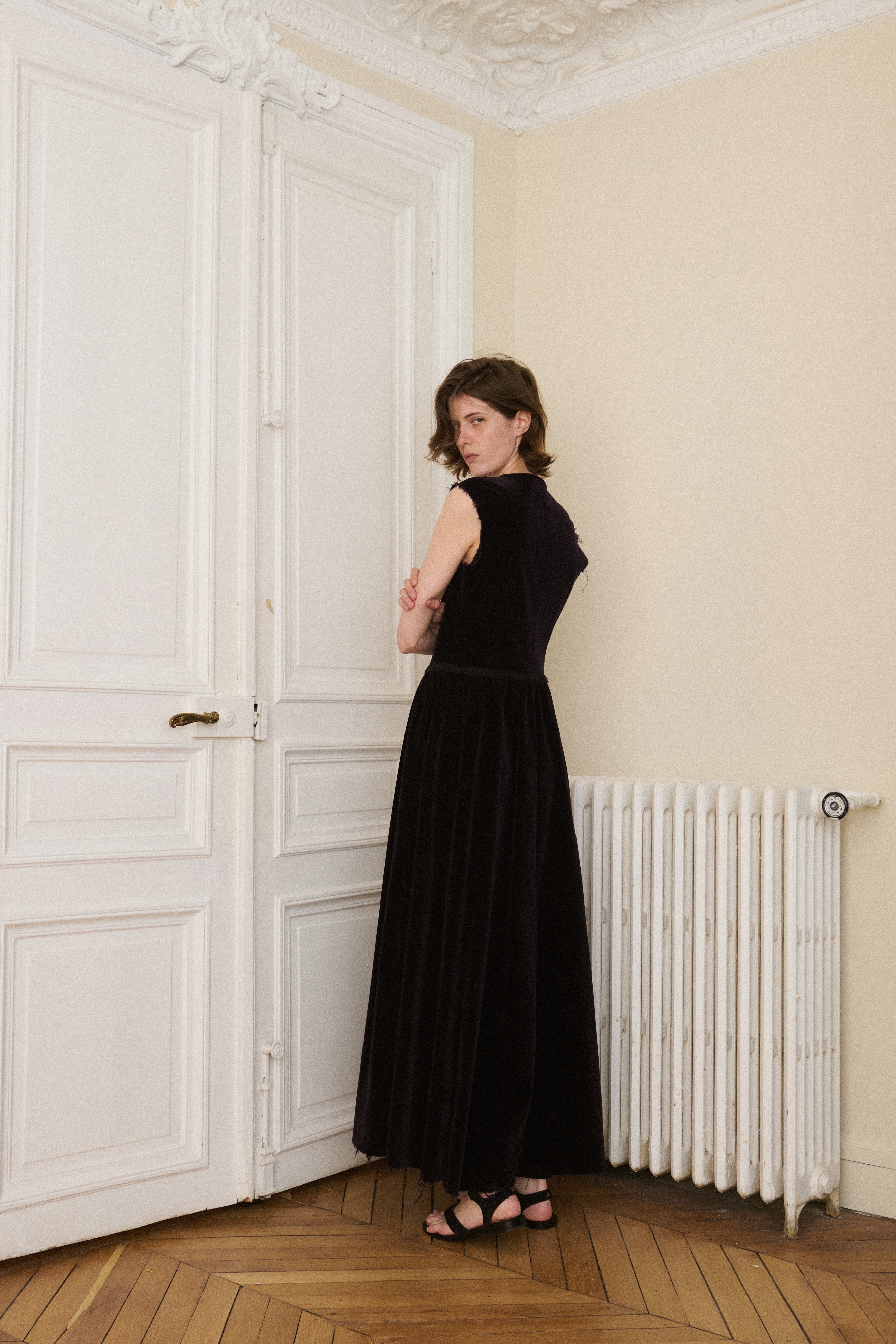 Dries Van Noten Purple Velvet Dress - Desert Vintage