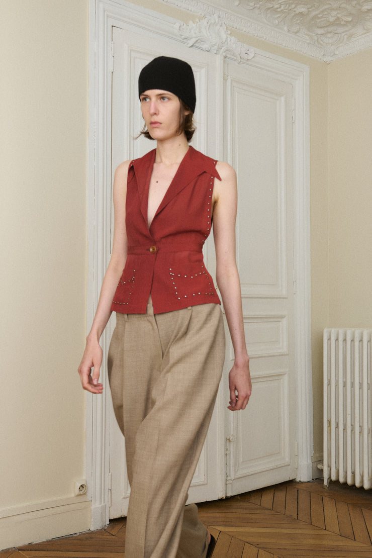 1940s Studded Vest - Desert Vintage