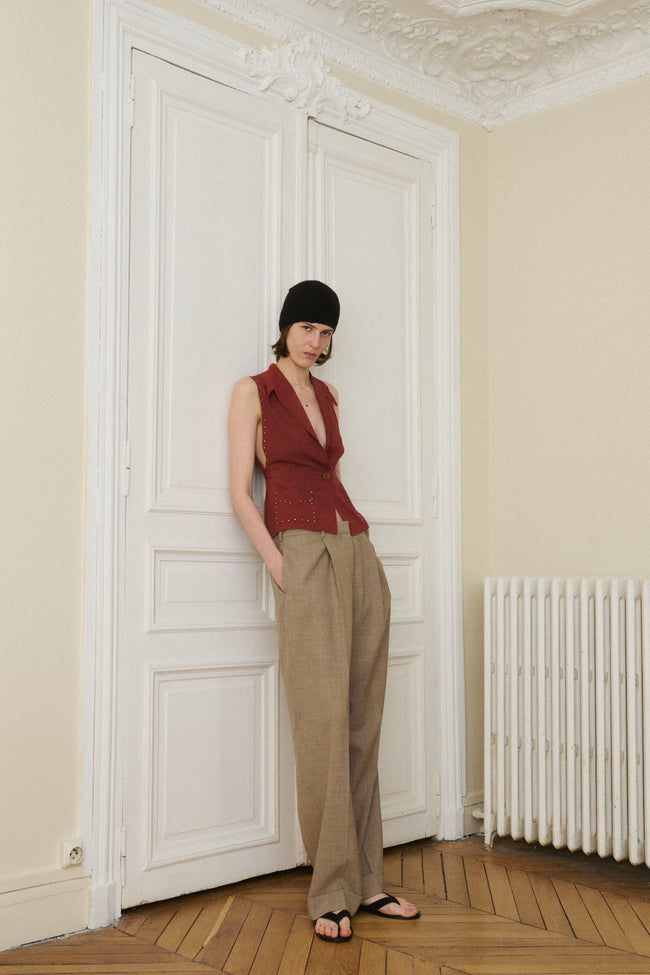 1940s Studded Vest - Desert Vintage