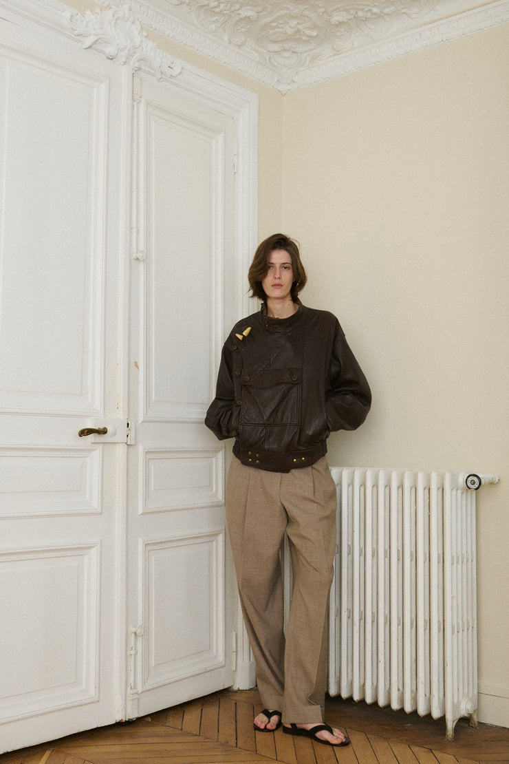 Mac Douglas Leather Bomber - Desert Vintage