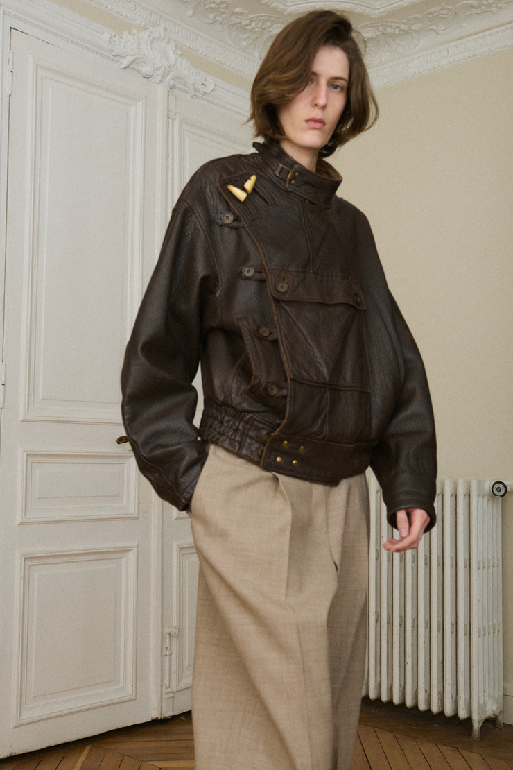 Mac Douglas Leather Bomber - Desert Vintage