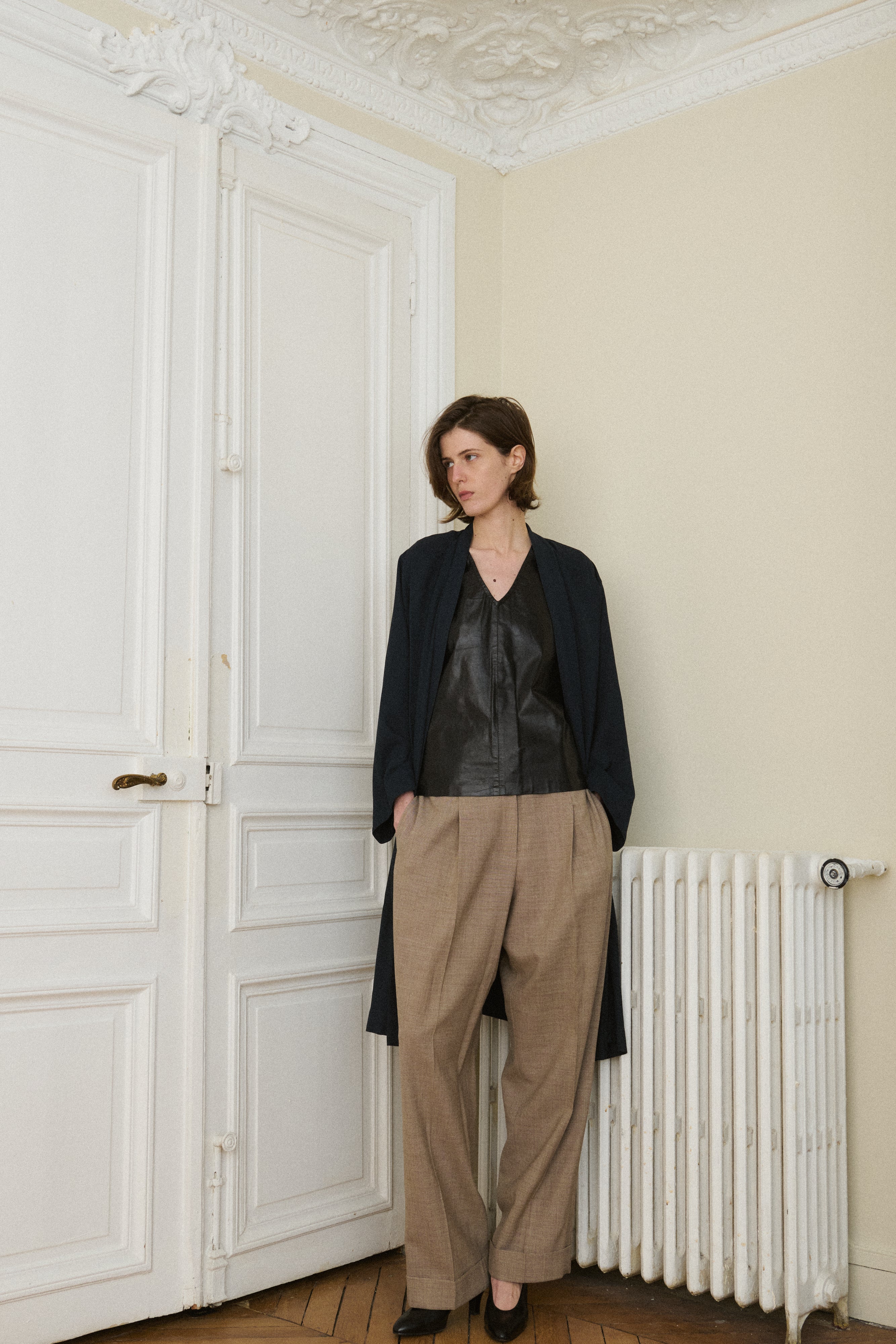 Ann Demeulemeester Leather Top - Desert Vintage