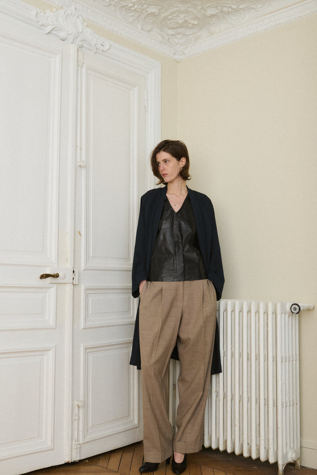 Ann Demeulemeester Leather Top - Desert Vintage