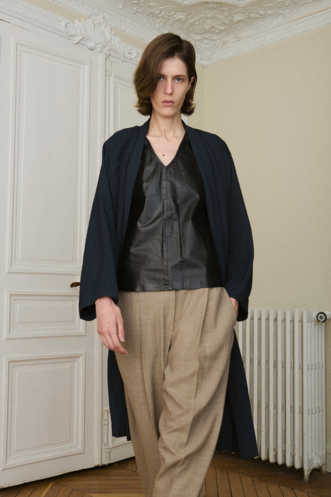 Ann Demeulemeester Leather Top - Desert Vintage