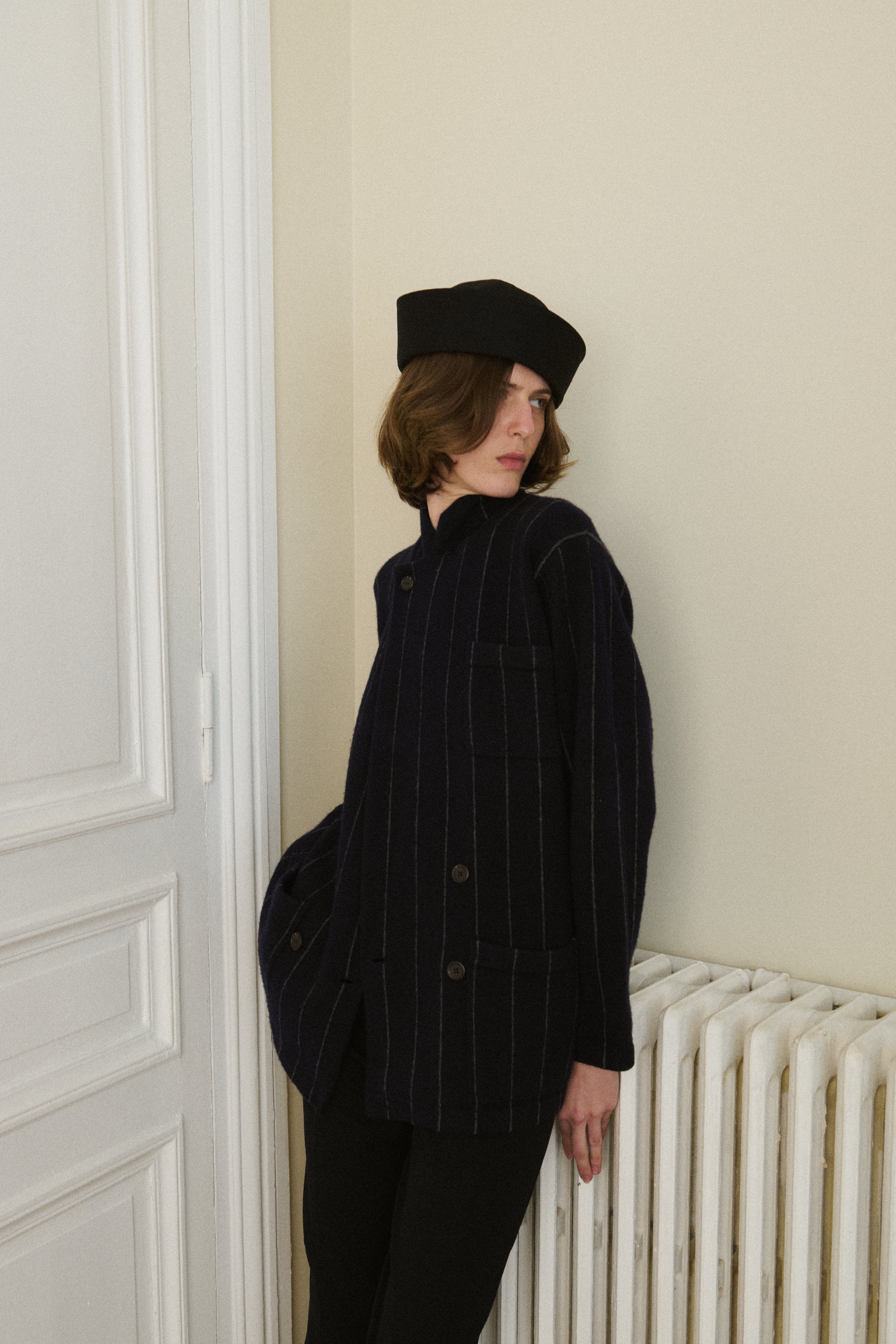 *Pinstripe Coat - Desert Vintage