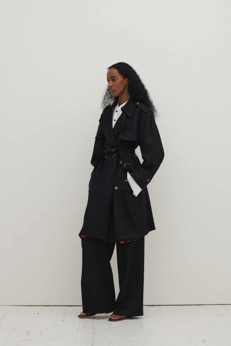 Céline Navy Trench - Desert Vintage