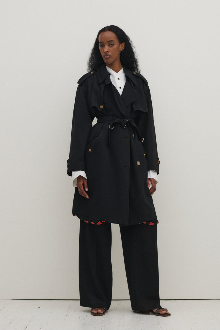 Céline Navy Trench - Desert Vintage