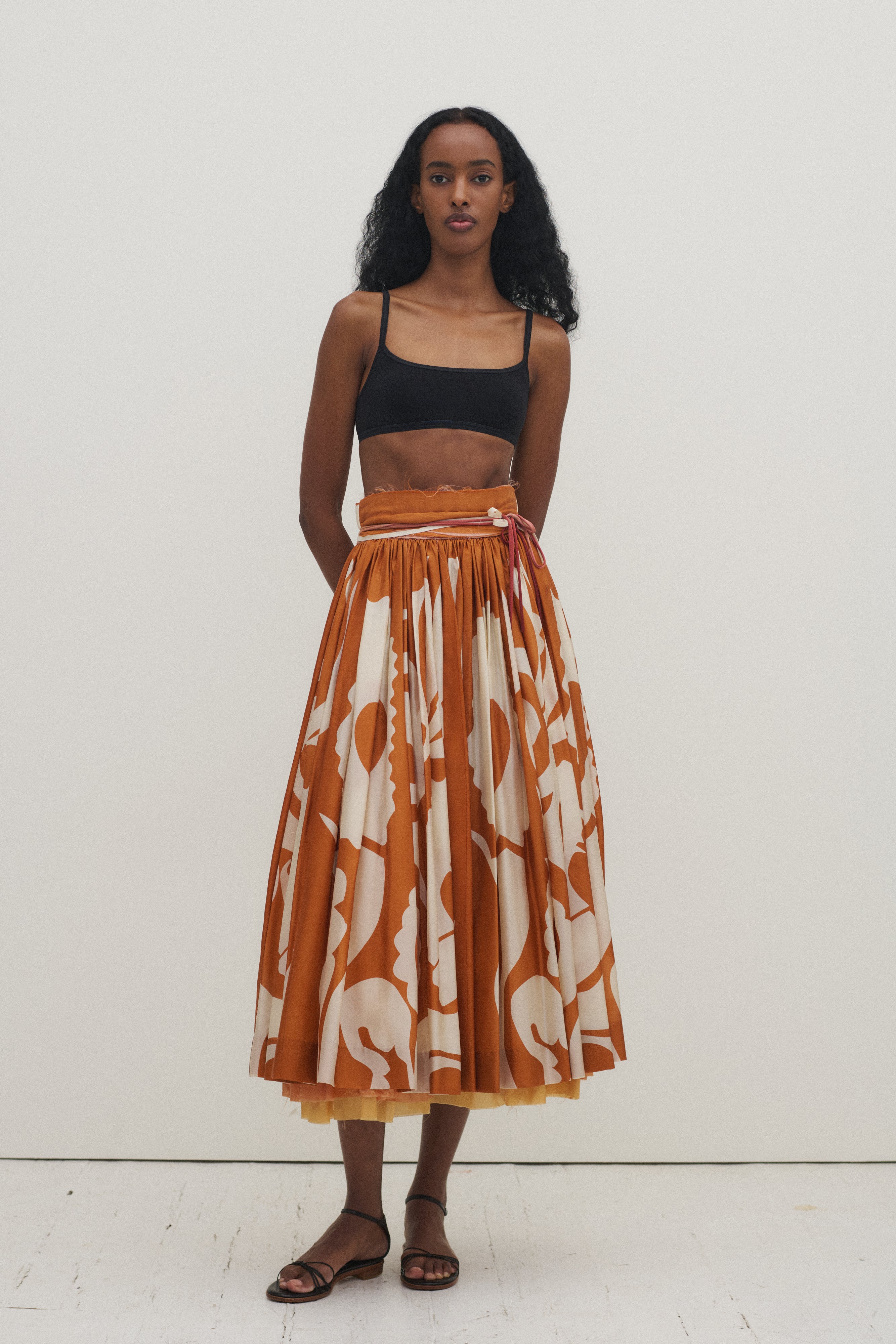 Hand Dyed Silk Skirt - Desert Vintage