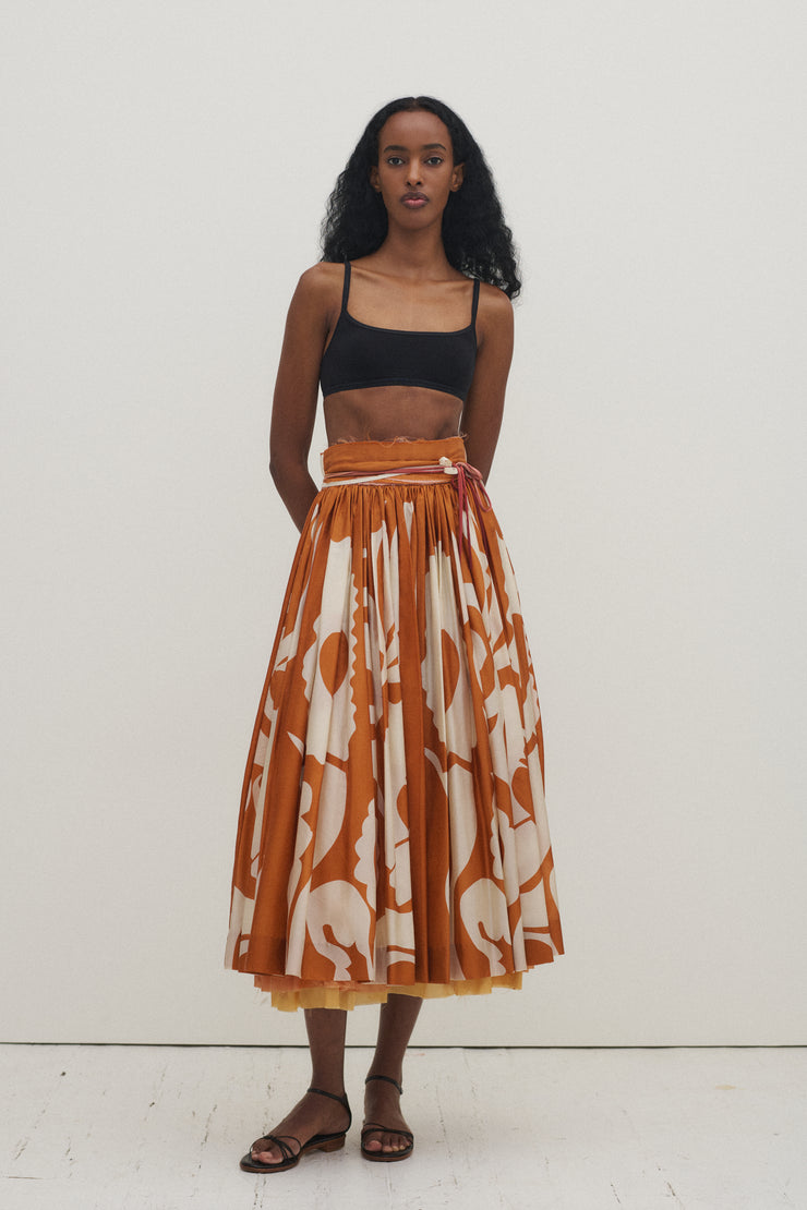 Hand Dyed Silk Skirt - Desert Vintage