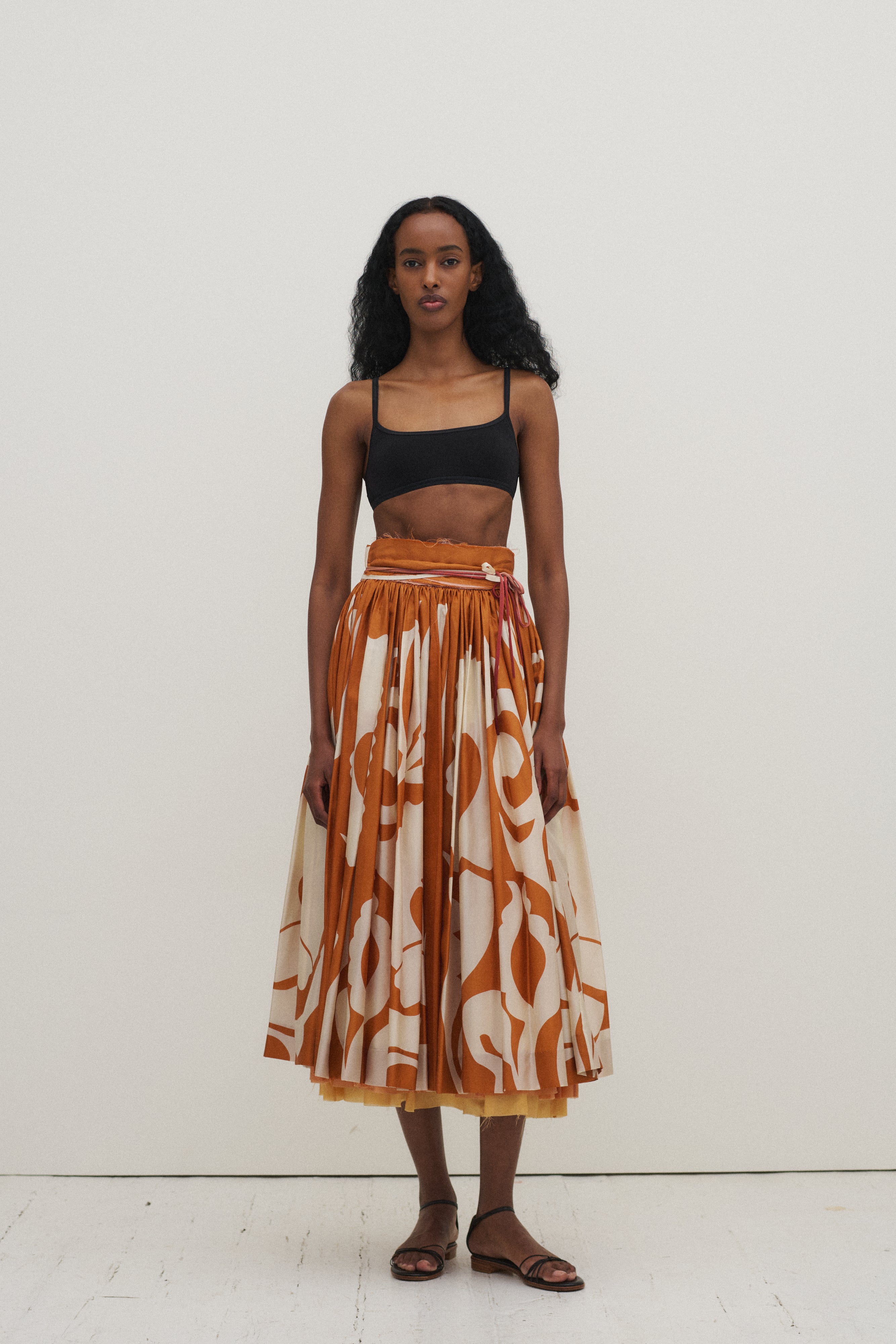 Hand Dyed Silk Skirt - Desert Vintage