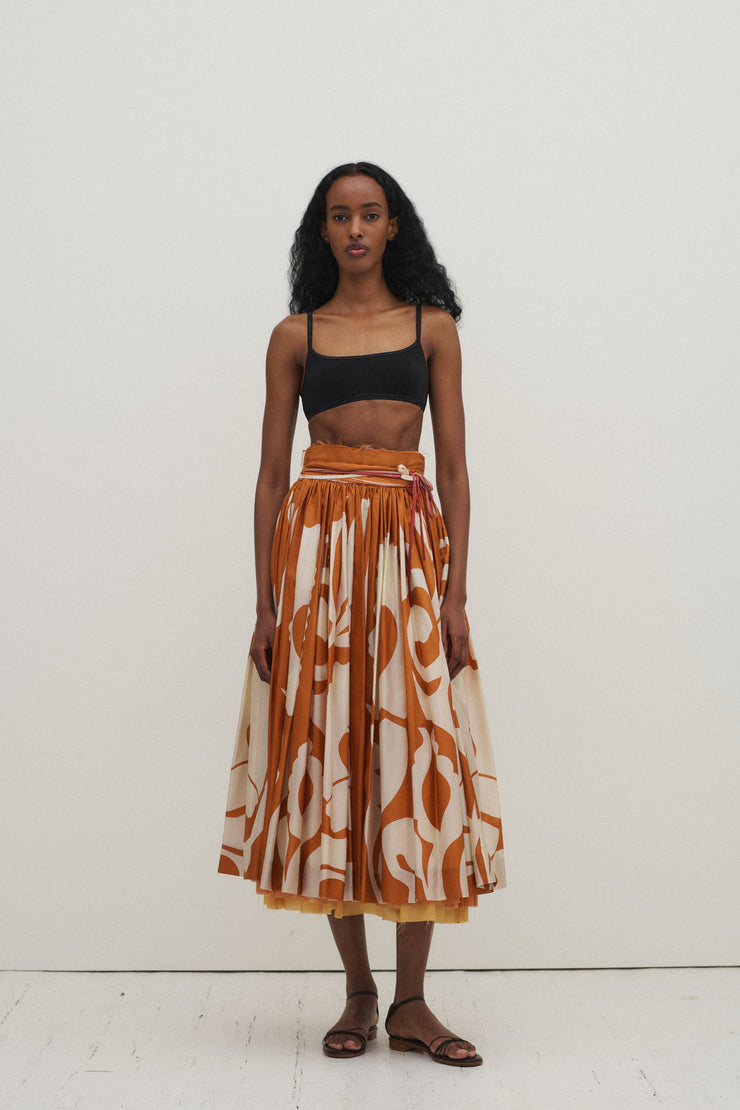 Hand Dyed Silk Skirt - Desert Vintage
