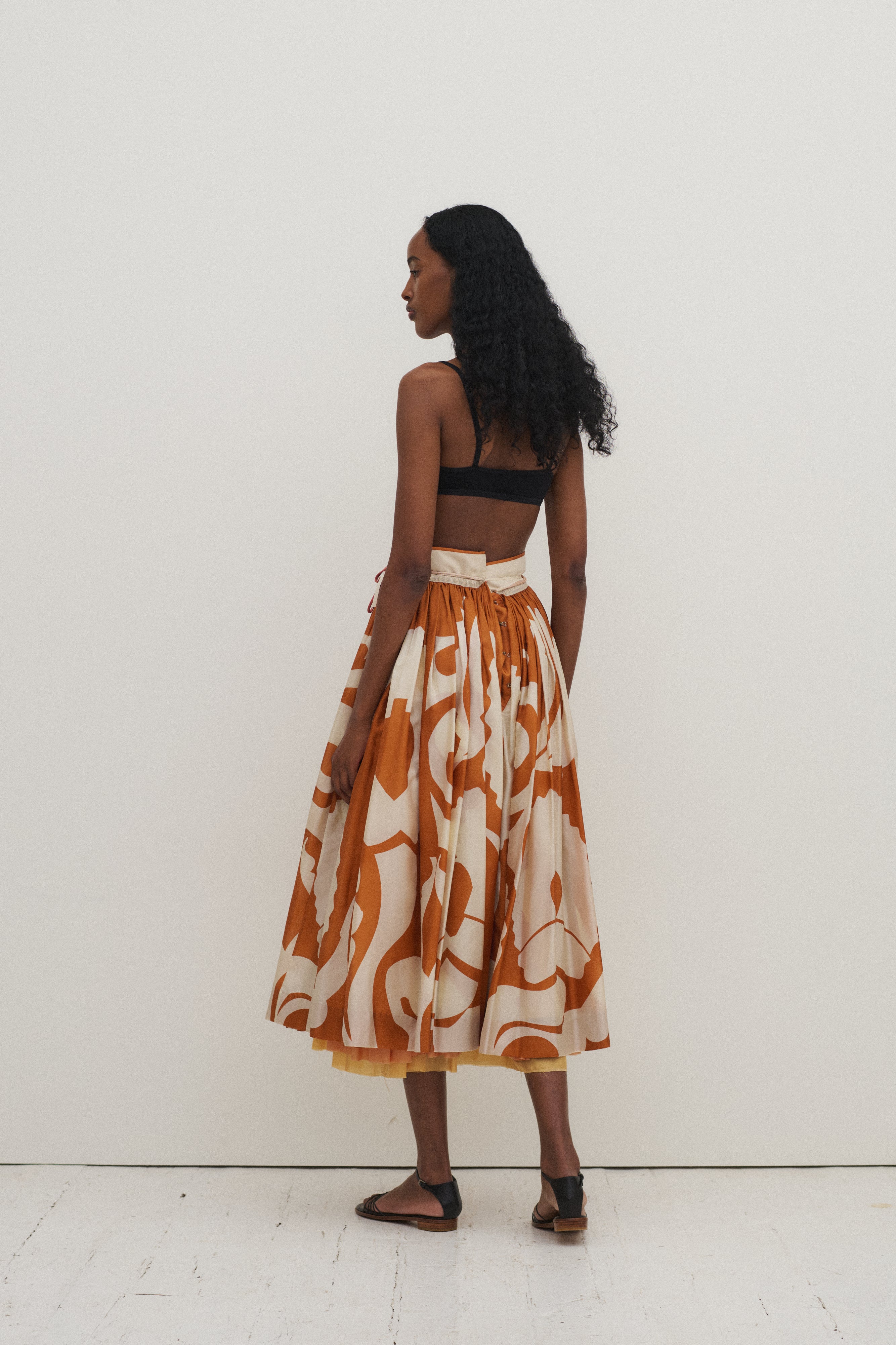 Hand Dyed Silk Skirt - Desert Vintage