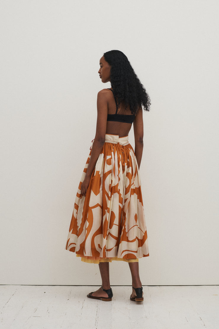 Hand Dyed Silk Skirt - Desert Vintage