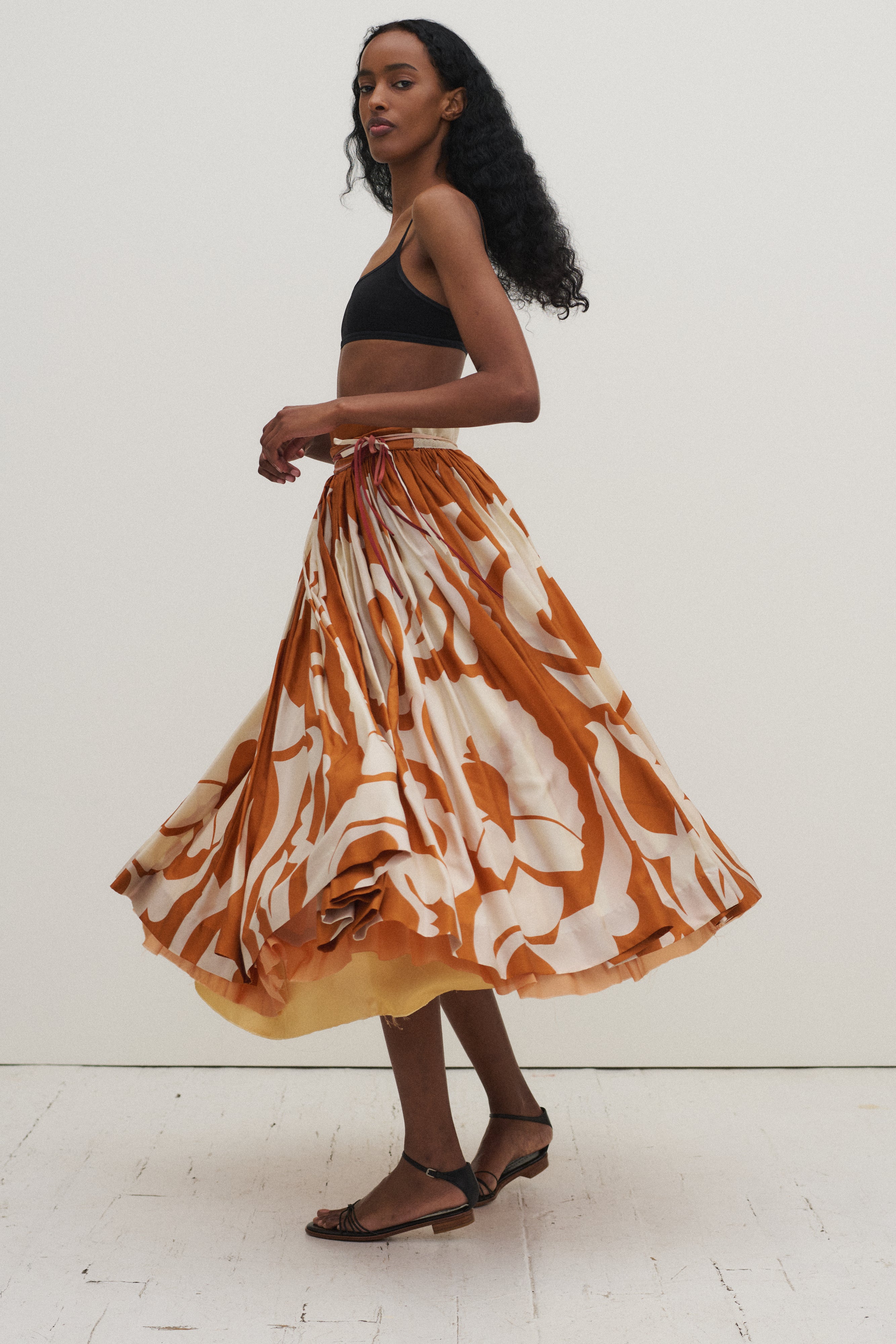 Hand Dyed Silk Skirt - Desert Vintage