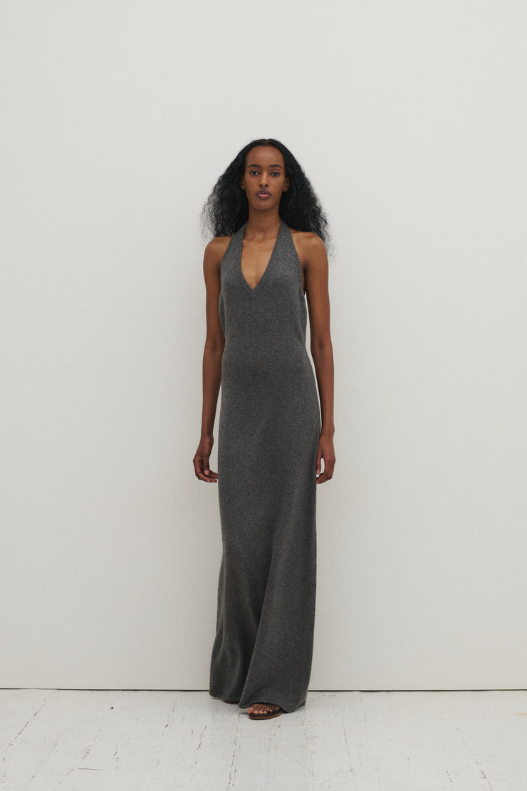 1973 Halston Grey Cashmere Dress - Desert Vintage