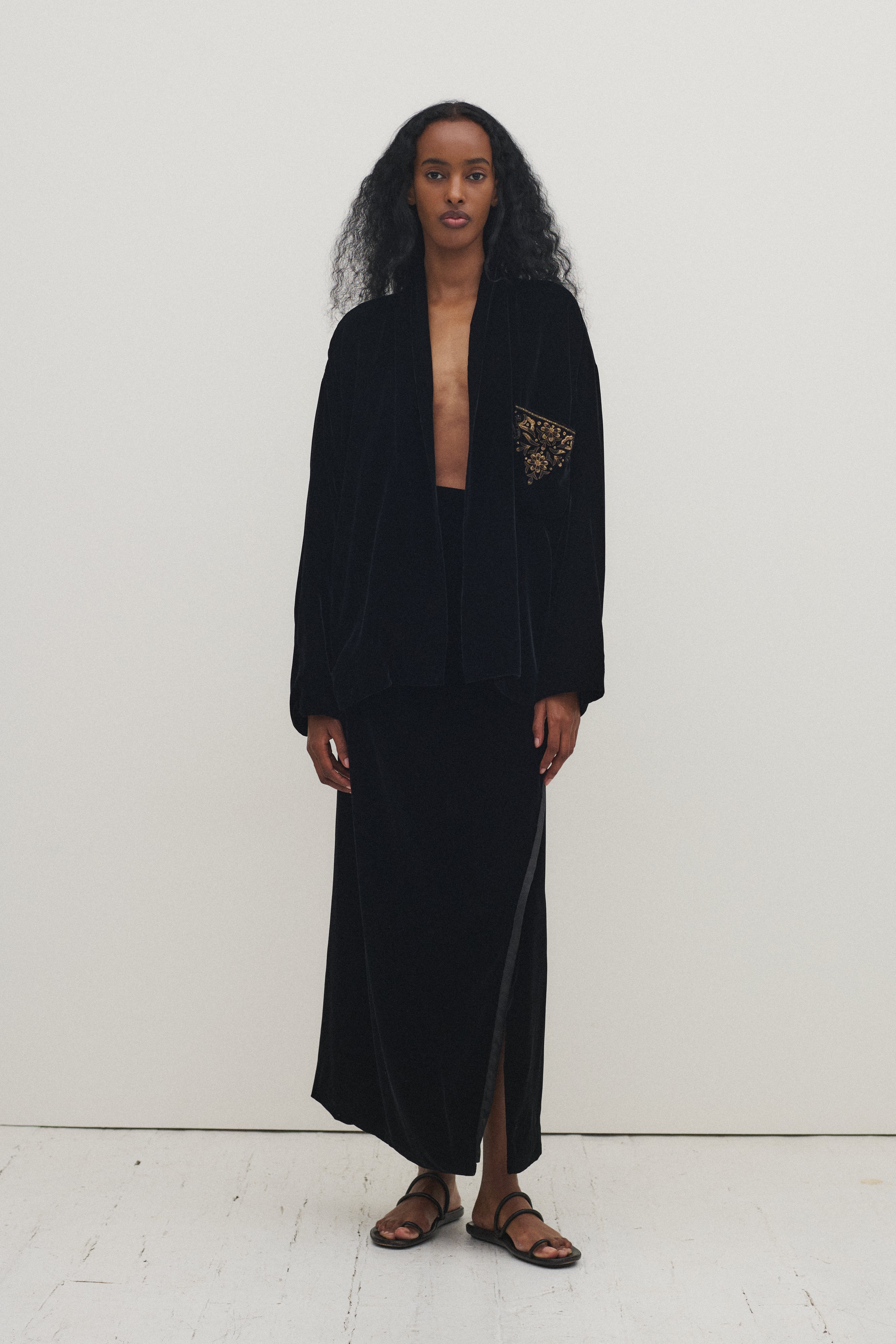 Donna Karan Black Velvet Ensemble - Desert Vintage