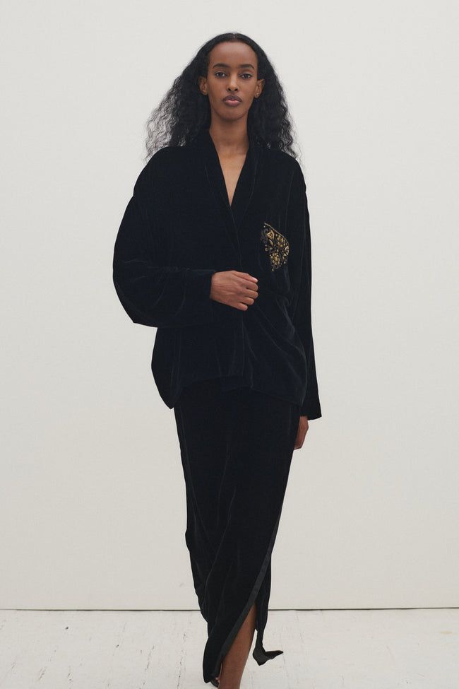 Donna Karan Black Velvet Ensemble - Desert Vintage