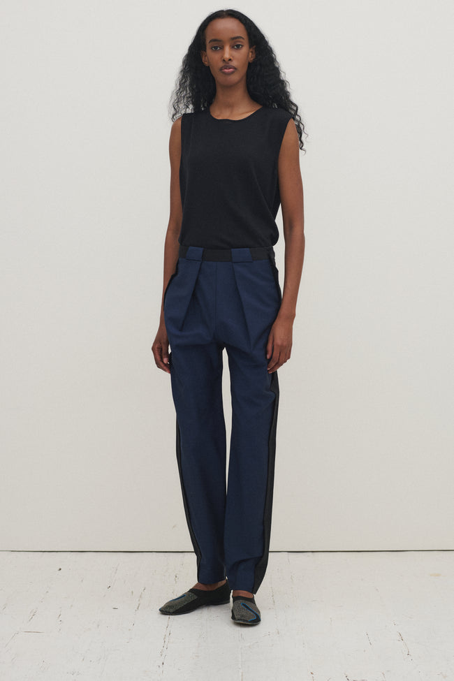 *Balenciaga Navy and Black Trousers - Desert Vintage