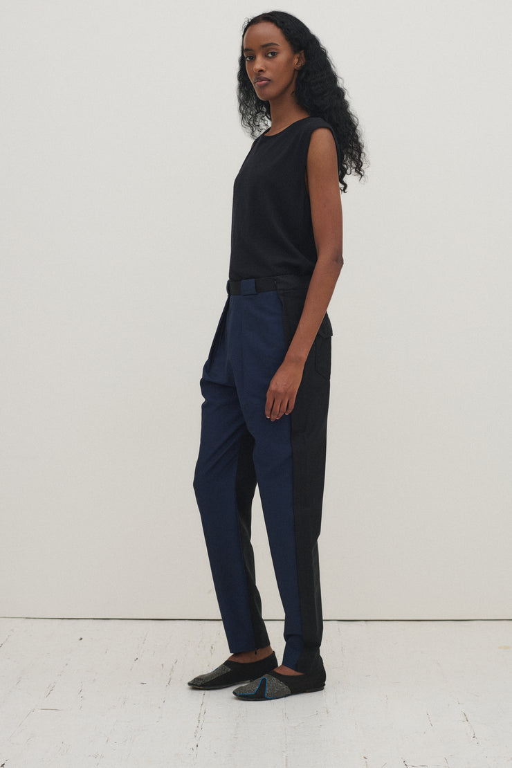 Balenciaga Navy and Black Trousers - Desert Vintage