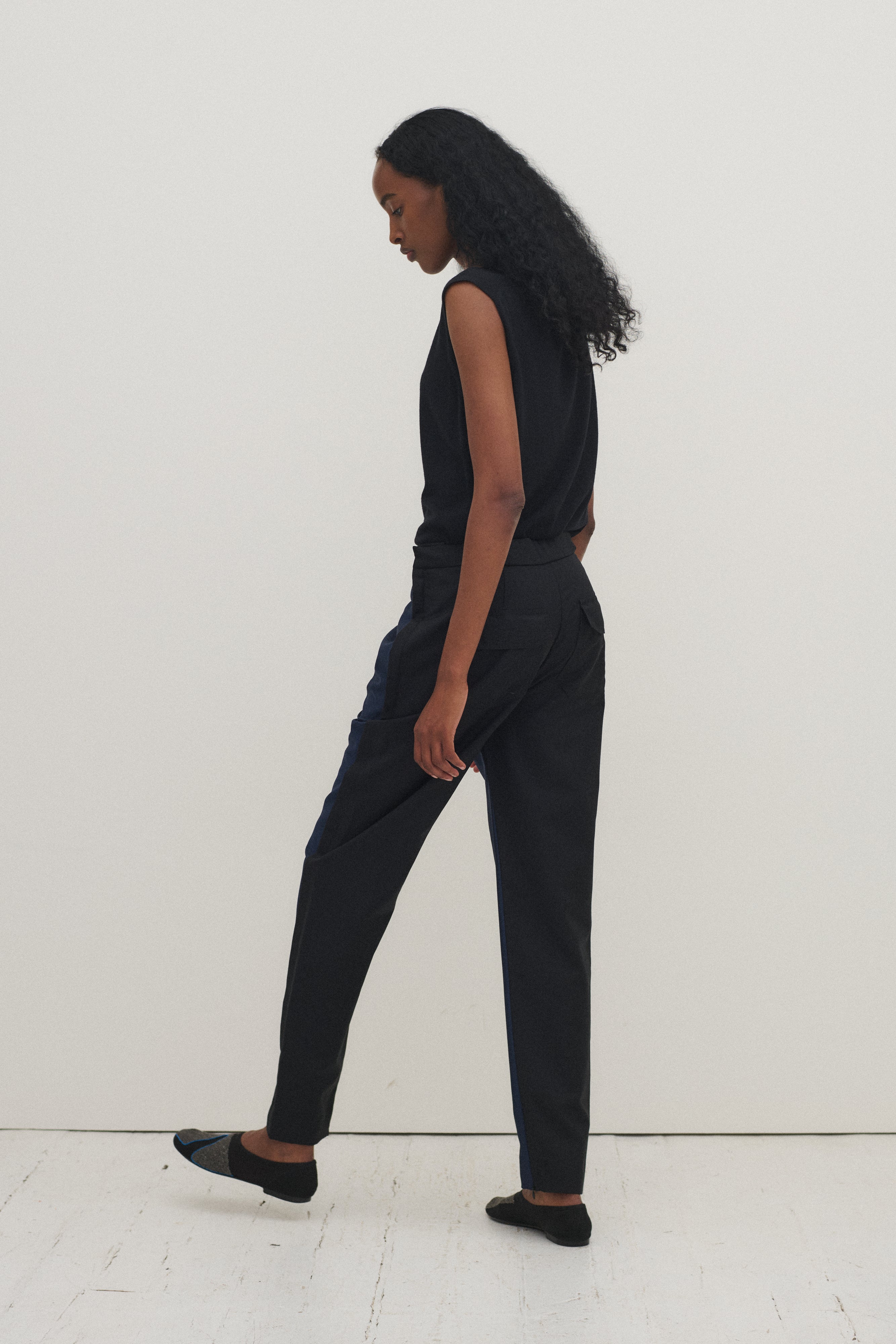 *Balenciaga Navy and Black Trousers - Desert Vintage