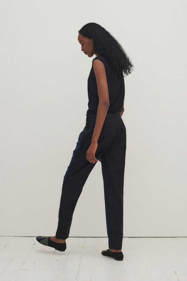 *Balenciaga Navy and Black Trousers - Desert Vintage
