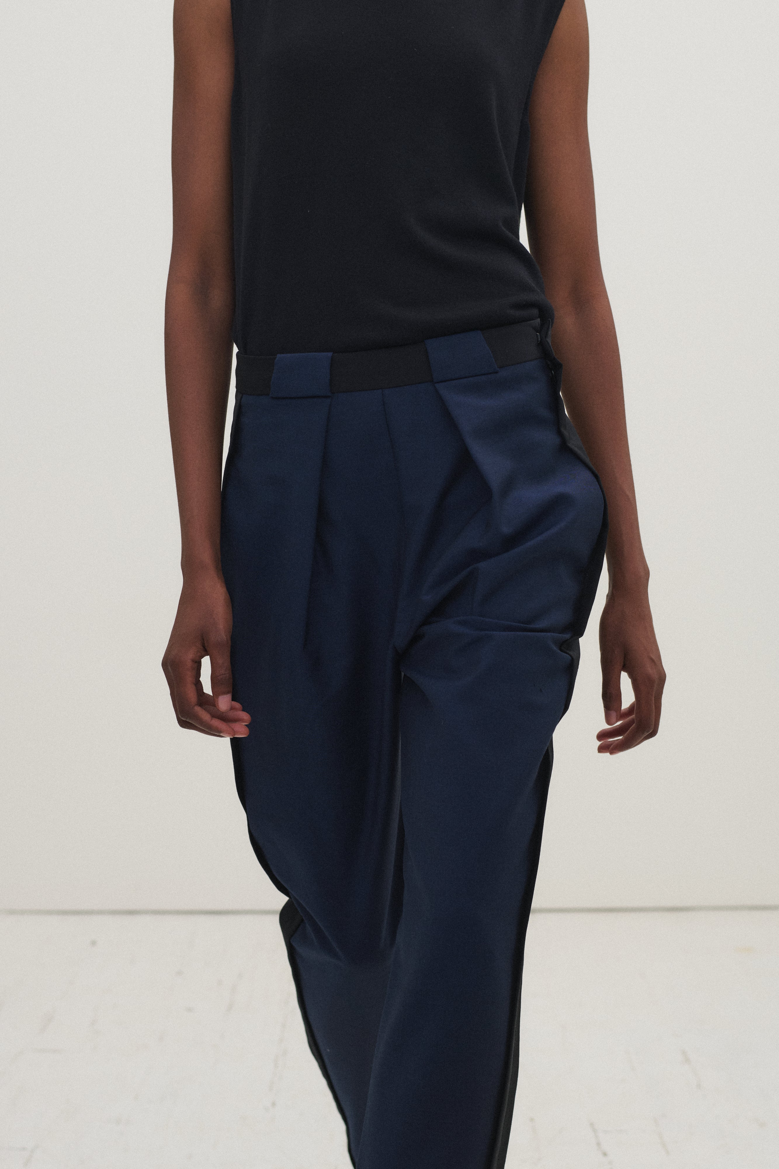 *Balenciaga Navy and Black Trousers - Desert Vintage