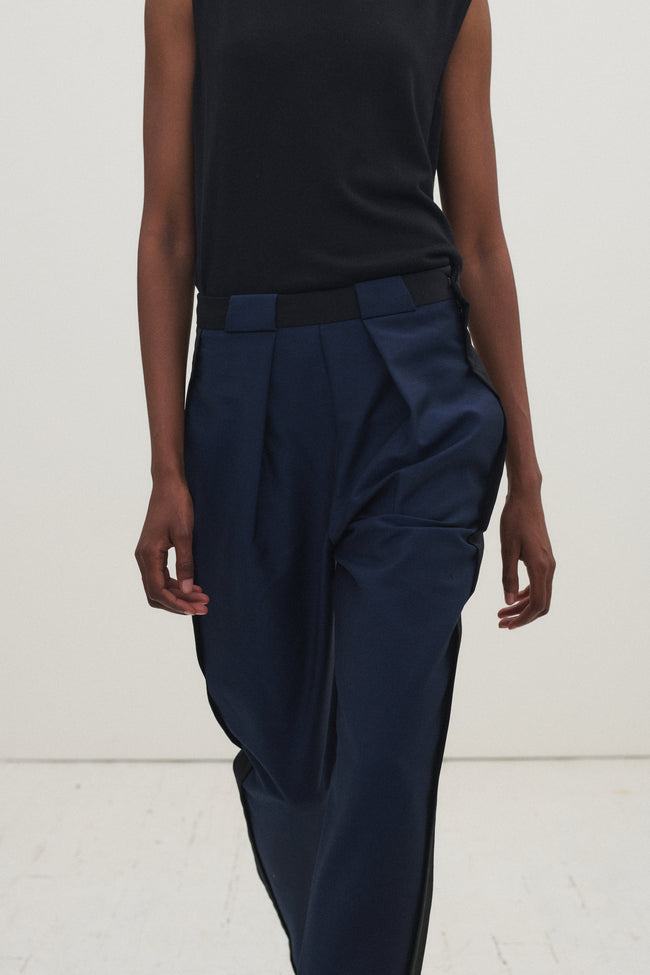 *Balenciaga Navy and Black Trousers - Desert Vintage