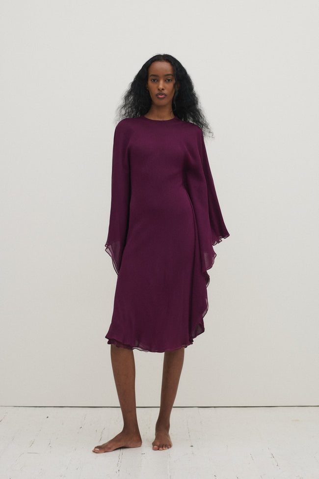 Halston Aubergine Dress - Desert Vintage