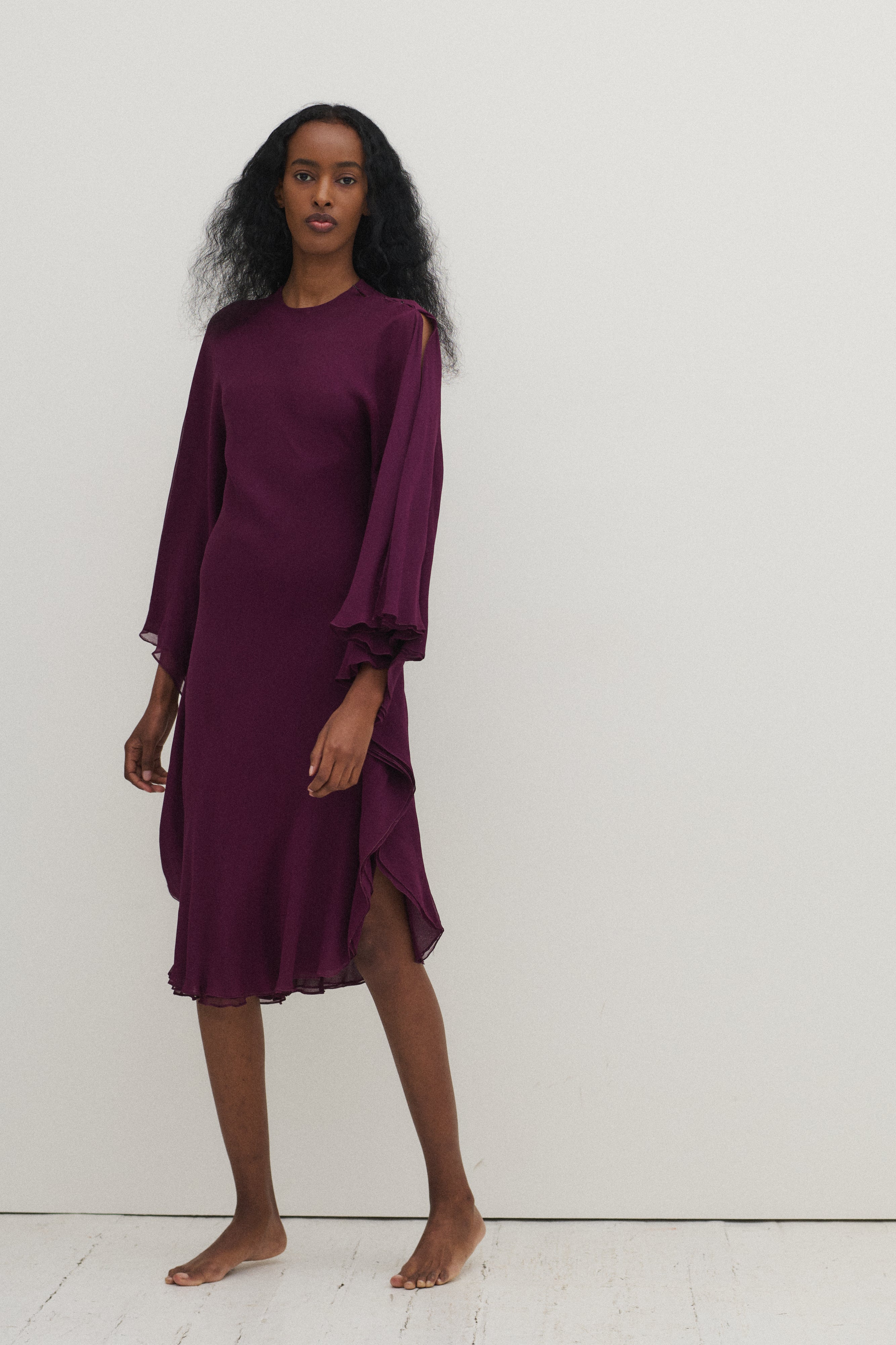 Halston Aubergine Dress - Desert Vintage