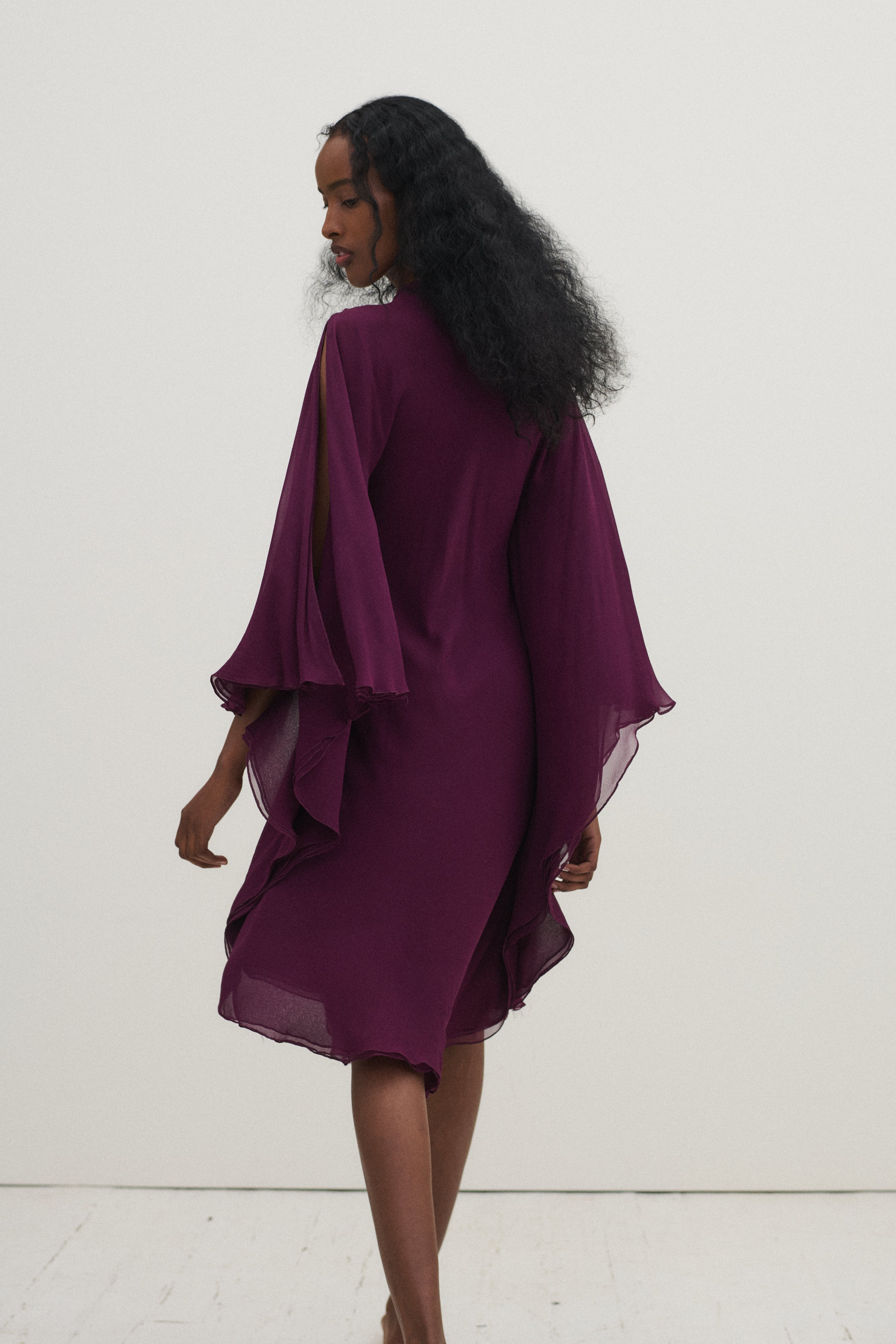 Halston Aubergine Dress - Desert Vintage