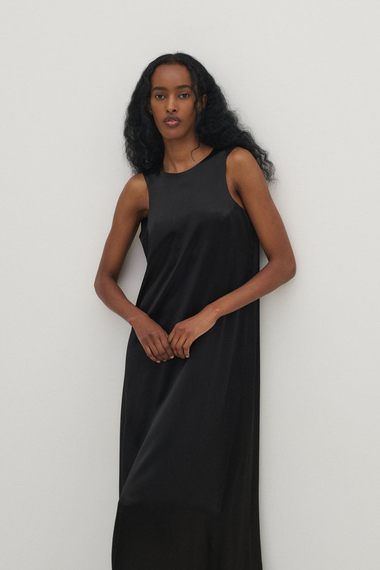 black vintage dress Darlene Little Dress, with Sleeves and a charming belt to cinch in your form Vintage Black Chiffon Spaghetti Straps