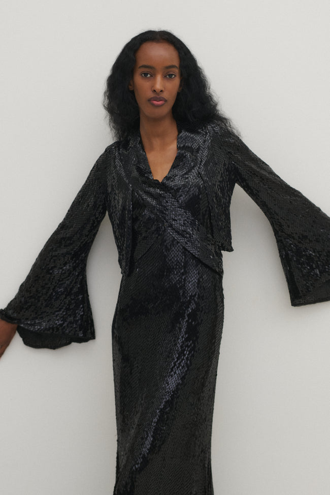 *1930s Sequin Wrap Top - Desert Vintage