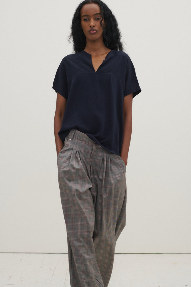 Gaultier era Hermès Navy Blouse - Desert Vintage