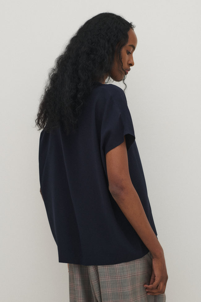 Gaultier era Hermès Navy Blouse - Desert Vintage