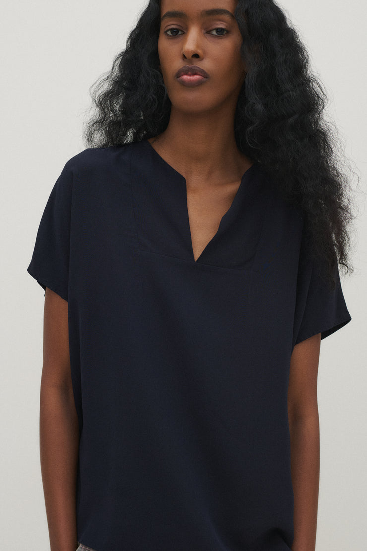 Gaultier era Hermès Navy Blouse - Desert Vintage